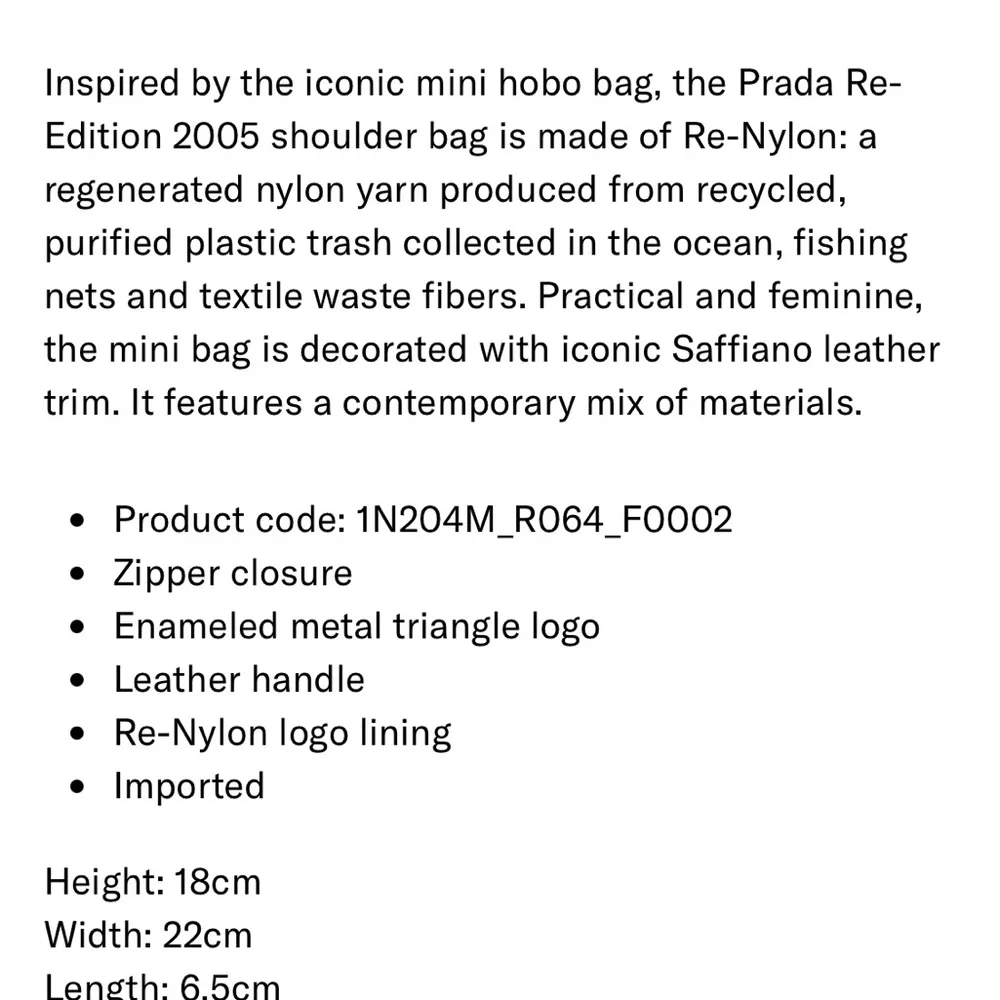 BRAND NEW Prada Mini Nylon Hobo - Picture 2 of 4